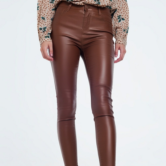 Q2 Pants - NWT Q2 Super Skinny Faux Leather Pants